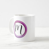Monogram Roze Cirkel Koffiemok (Voorkant links)
