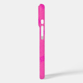 Monogram roze cirkelpatroon Case-Mate iPhone case (Achterkant / Links)