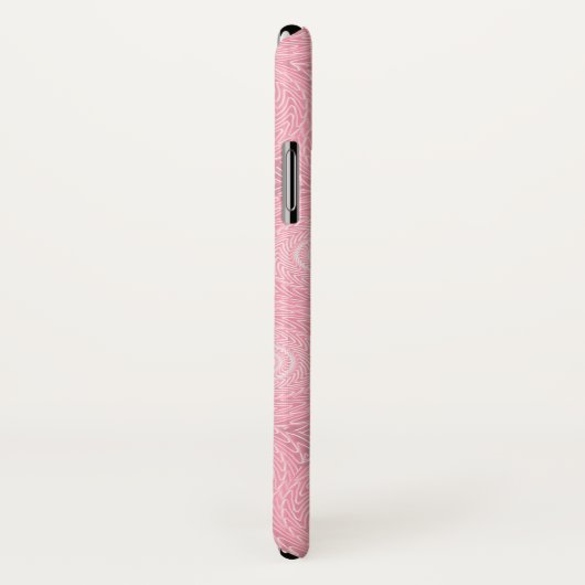 Monogram roze cirkels patroon Case-Mate iPhone case (Achterkant / rechts)