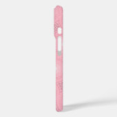 Monogram roze cirkels patroon Case-Mate iPhone case (Achterkant / Links)