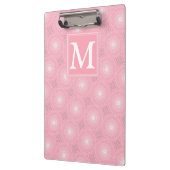 Monogram roze cirkels patroon klembord (Links)