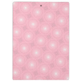 Monogram roze cirkels patroon klembord (Achterkant)