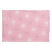 Monogram roze cirkels patroon kussensloop (Achterkant)
