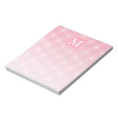 Monogram roze cirkels patroon notitieblok (Linkerzijde)