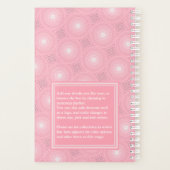 Monogram roze cirkels patroon planner (Achterkant)