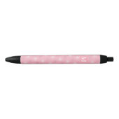Monogram roze cirkels patroon zwarte inkt pen (Voorkant)