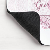 Monogram Roze Confetti Kant Siermandala Muismat (Hoek)