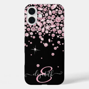 Monogram Roze Diamanten Juwelen iPhone 16 Plus Hoesje