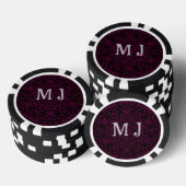 Monogram roze dromen caleidoscoop patroon poker chips (Opstapeling)