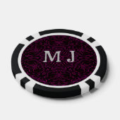 Monogram roze dromen caleidoscoop patroon poker chips (Enkel)