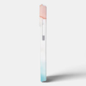 Monogram Roze en Blauw Gemarmerd met Faux Glitter Case-Mate iPhone Case (Achterkant / Links)