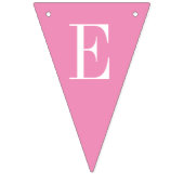 Monogram roze en blauw zeepaardje onder het Zee Vlaggetjes (Tweede vlag)