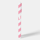 Monogram roze en blauwe diagonale strepen Case-Mate iPhone case (Achterkant / Rechts)