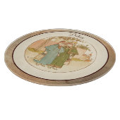 Monogram Roze en Geel meisje Snijplank (Hoek)