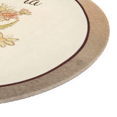  monogram Roze en Gele Bloemen Snijplank (Hoek)