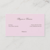 Monogram Roze en Gold Damak Visitekaartje (Achterkant)