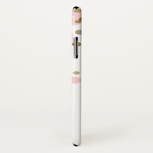 Monogram roze en goudolie Confetti Case-Mate iPhone Case (Achterkant / rechts)