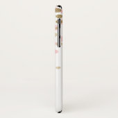 Monogram roze en goudolie Confetti Case-Mate iPhone Case (Achterkant/links)