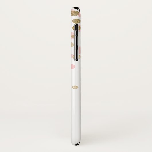 Monogram roze en goudolie Confetti Case-Mate iPhone Case (Achterkant/links)