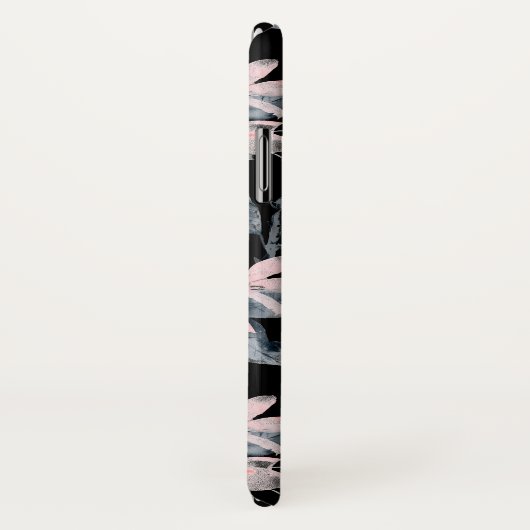 Monogram roze en grijze Floral Waterverf Case-Mate iPhone Case (Achterkant / rechts)