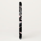 Monogram roze en grijze Floral Waterverf Case-Mate iPhone Case (Achterkant/links)