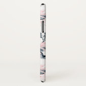 Monogram roze en grijze Floral Waterverf Case-Mate iPhone Case (Achterkant / rechts)