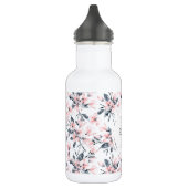 Monogram roze en grijze Floral Waterverf Waterfles (Links)