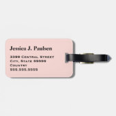 Monogram Roze en Peach Camo Camouflage Bagagelabel (Achterkant horizontaal)