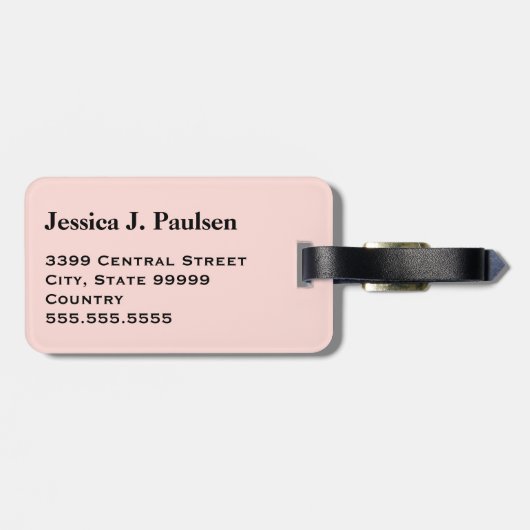 Monogram Roze en Peach Camo Camouflage Zwart Bagagelabel (Achterkant horizontaal)