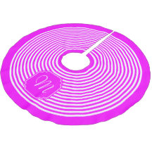 Monogram roze en witte gestreepte Kerst Holiday