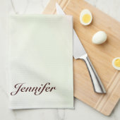 Monogram roze en witte Natuur Theedoek (Quarter Fold)