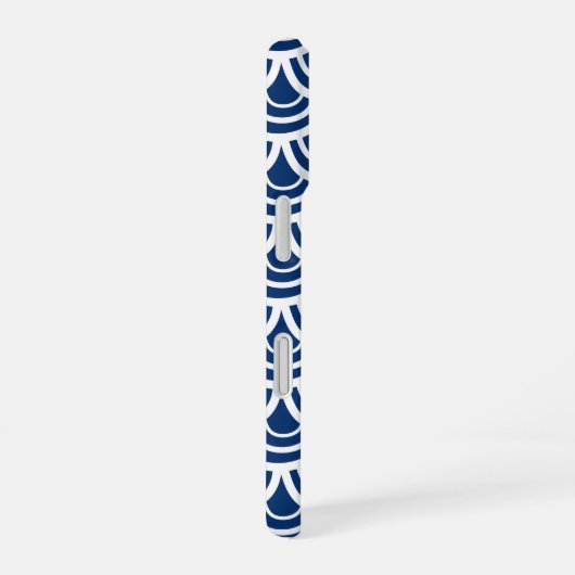 Monogram roze en zeemacht op visnr. iPhone 16 hoesje (Rechterkant)