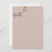 Monogram Roze en Zwart huwelijk Kaart (Achterkant)