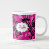 Monogram Roze en Zwart Roze Jumbo 20 oz. Mok (Rechts)