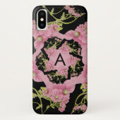 Monogram roze en zwarte Achillea Case-Mate iPhone Case (Achterkant)