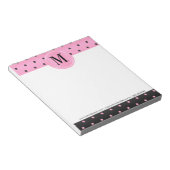 Monogram roze en zwarte pols Blocnote (Schuin)