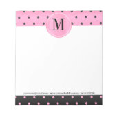 Monogram roze en zwarte pols Blocnote (Voorkant)