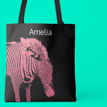 Monogram Roze en zwarte Zebra