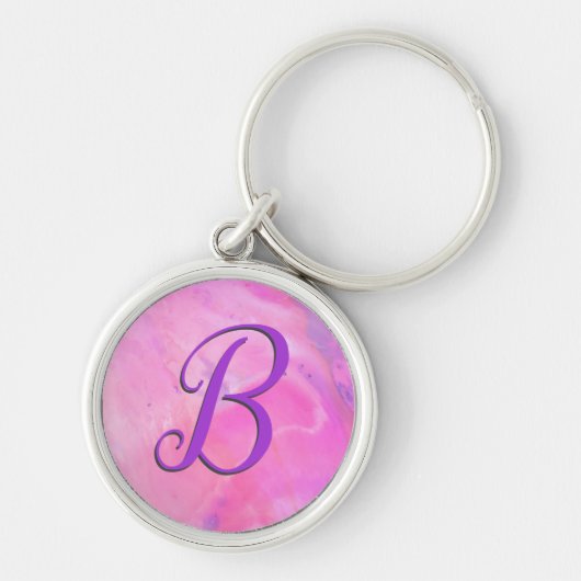 Monogram roze film 5 script sleutelhanger (Voorkant)