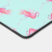 Monogram roze flamingo schattig bureaumat (Hoek)