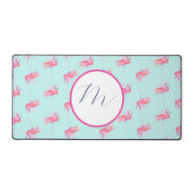 Monogram roze flamingo schattig