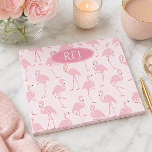 Monogram Roze Flamingo's Post-it® Notes