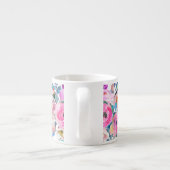 Monogram Roze Floral Espresso Kop (Achterkant)