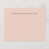 Monogram Roze Floral Foto Weddenschap BEWAART DE D (Achterkant)