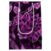 Monogram Roze  Floral GIft Bag Medium Cadeauzakje (Achterkant)