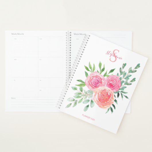 Monogram Roze Floral Planner (Display)