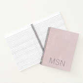 Monogram Roze Geschilderd Abstract Notitieboek (Binnen)
