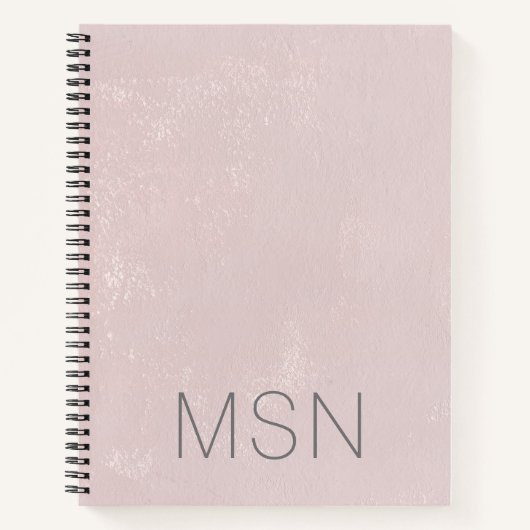 Monogram Roze Geschilderd Abstract Notitieboek (Voorkant)