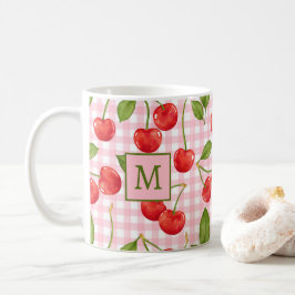 Monogram Roze Gingham & Kersen Mok