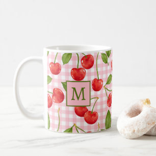 Monogram Roze Gingham & Kersen Mok